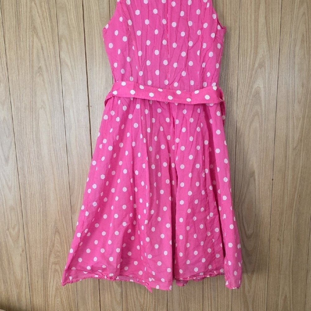 Jones New York Pink and White Polka Dot Dress - Picture 8 of 14